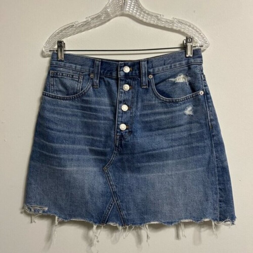 Maxwell Rigid Denim A Line Jean Skirt